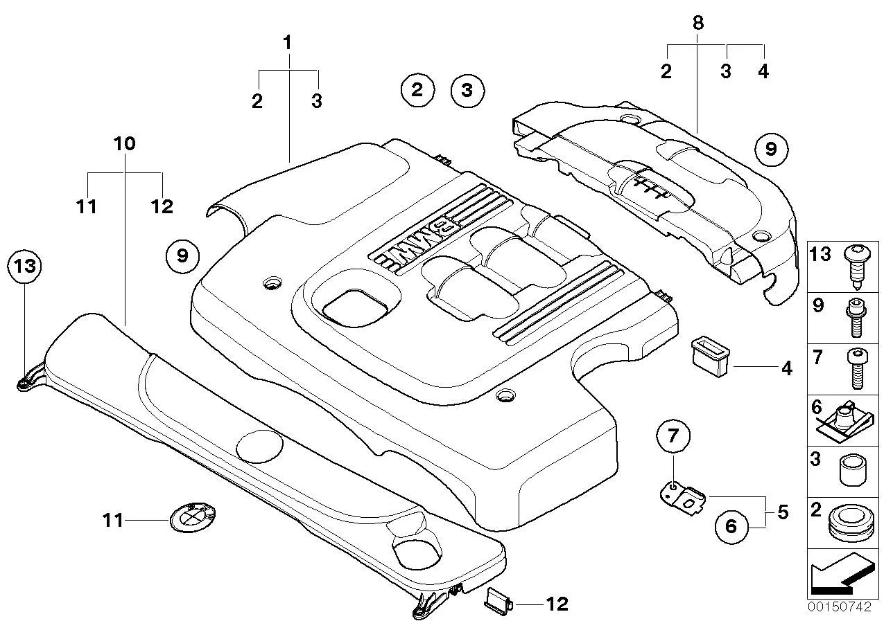 BMW Gummitülle E38 E39 E46 E53 E60 E61 E63 E64 E65 E66 E70 E71 E83 E87 E90 E91 E92 E93 11142247316