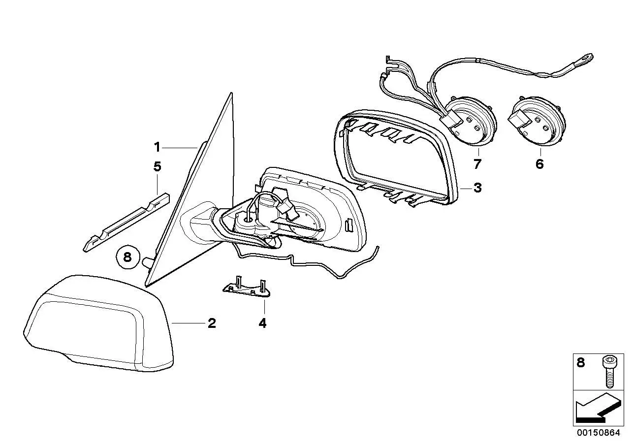 BMW Rep.Satz Antrieb Memory Beifahrerseite E83 67136965062 - X3 E