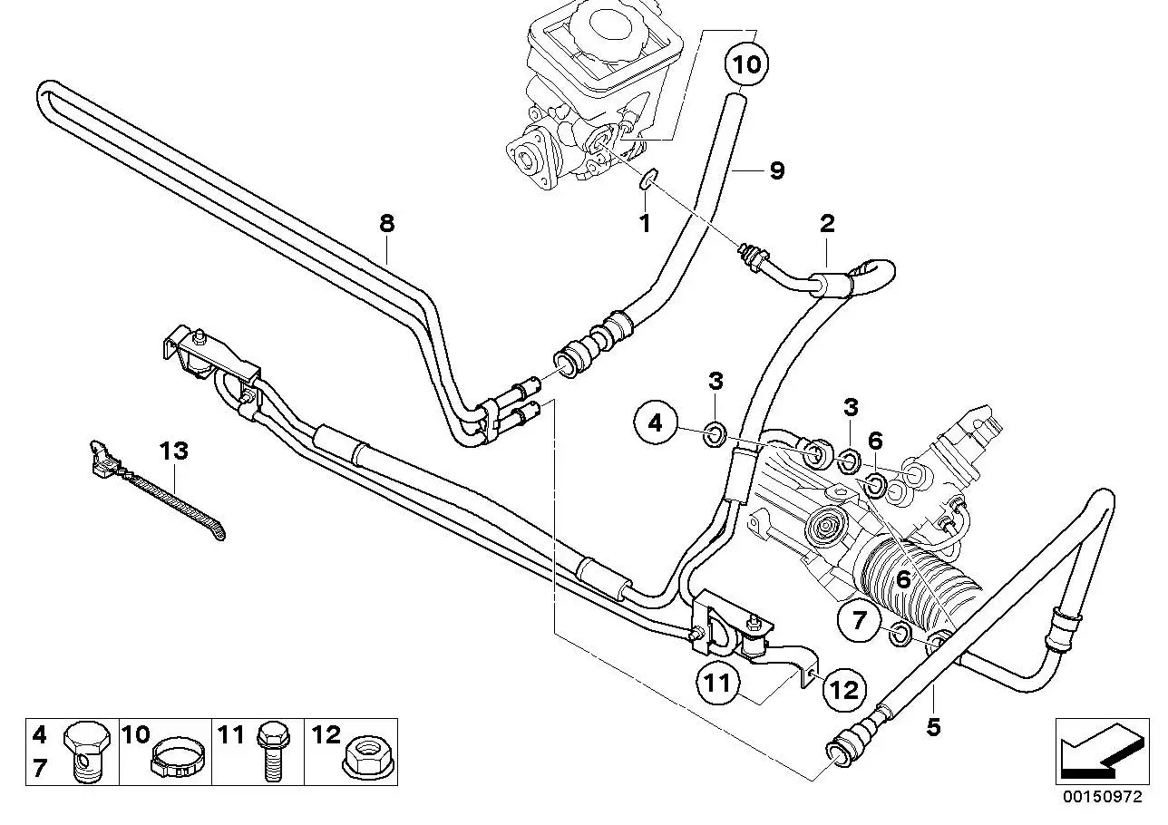 BMW Druckschlauch E46 32416762384