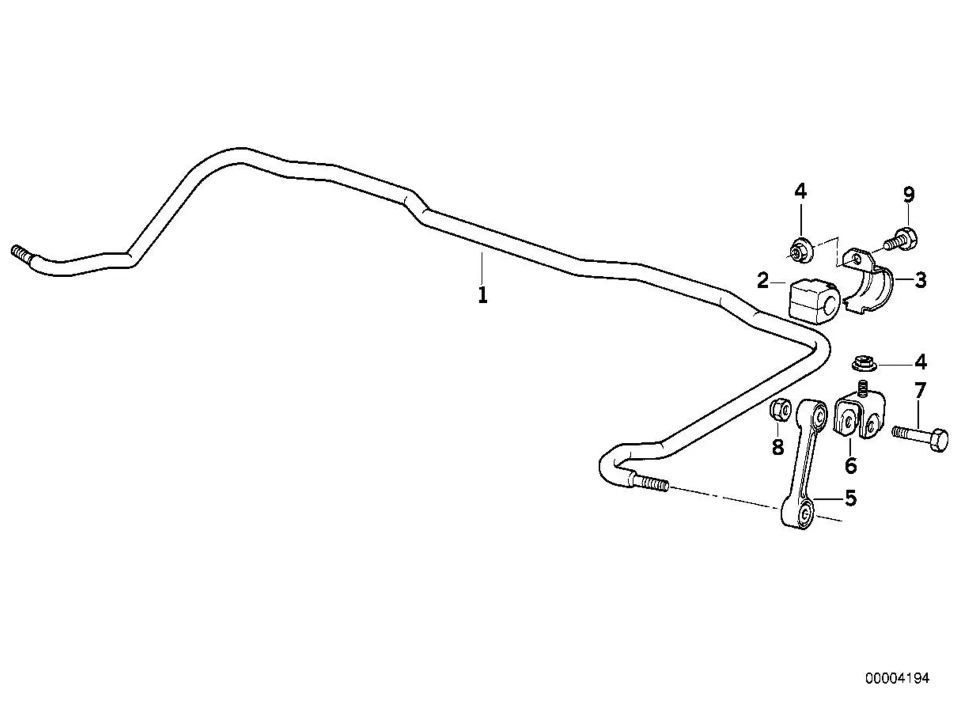 BMW Stabilisator hinten E36 33551137986