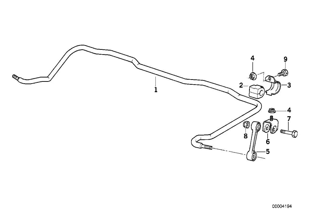 BMW Gummilager Stabilisator 33551094635 - Bildposition 02