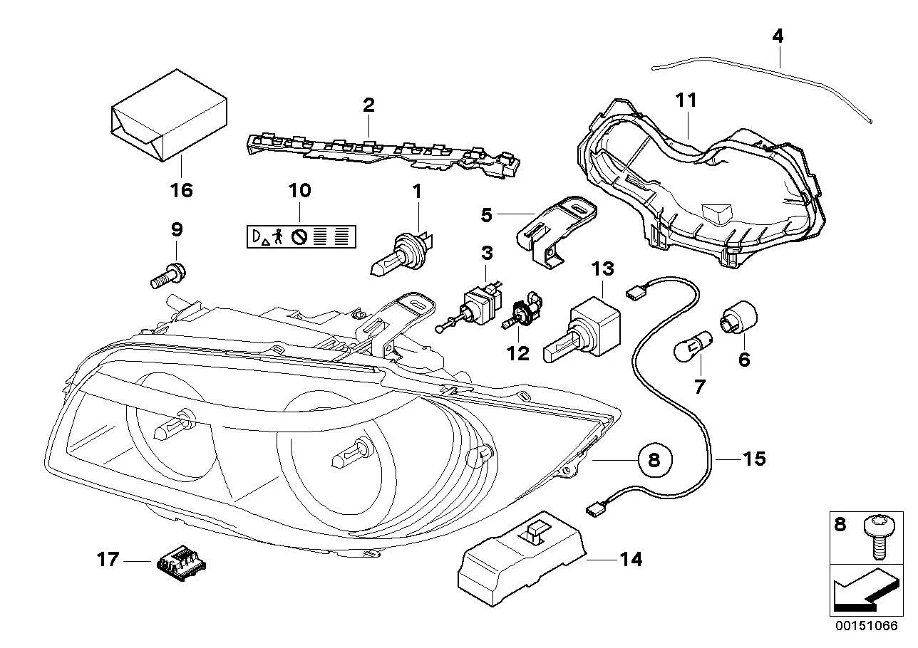BMW Fassung mit Lampe für Standlicht E39 E63 E64 E83 E87 63126904048