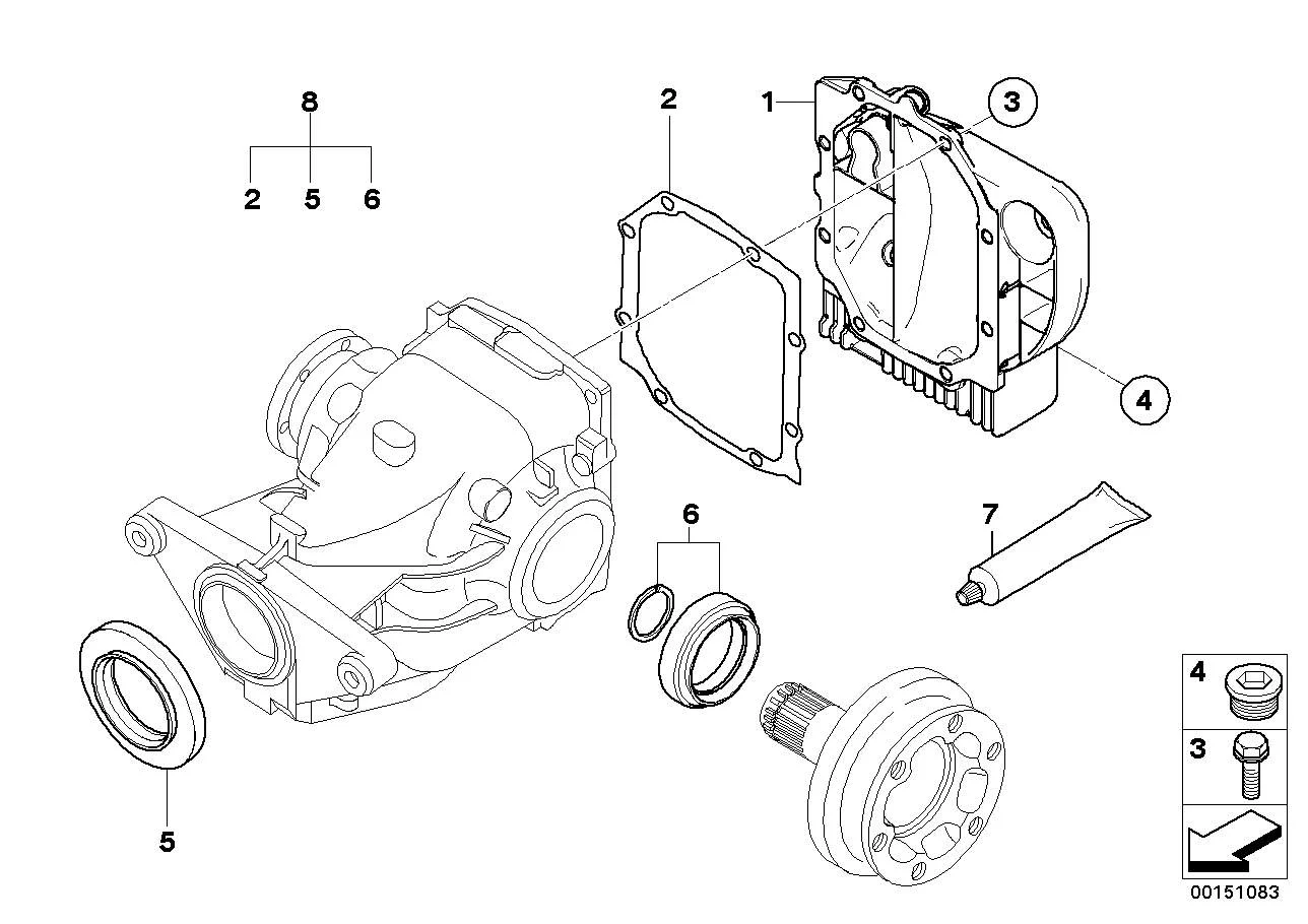 BMW Sechskantschraube mit Scheibe E46 E60 E61 E63 E64 E65 E66 E70 E81 E82 E84 E85 E86 E87 E88 E89 E90 E91 E92 E93 F15 F25 F26 G20 K17 07119905148