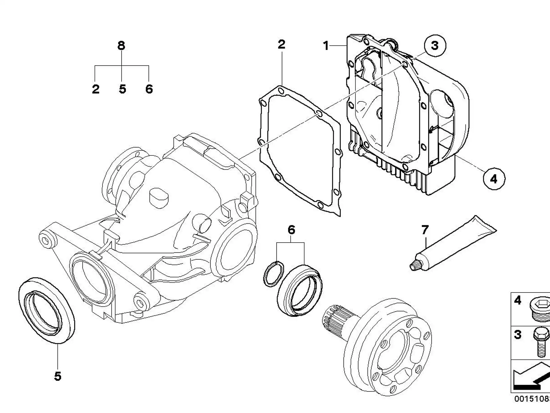 BMW Sechskantschraube mit Scheibe E46 E60 E61 E63 E64 E65 E66 E70 E81 E82 E84 E85 E86 E87 E88 E89 E90 E91 E92 E93 F15 F25 F26 G20 K17 07119905148