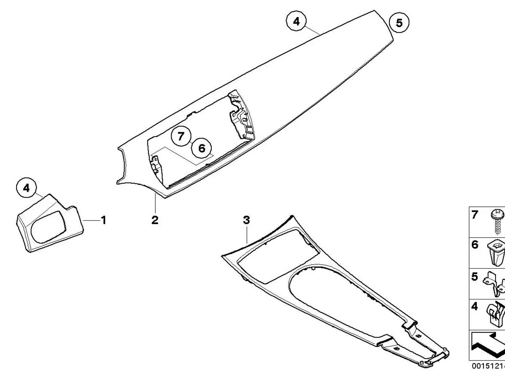 BMW Klammer E60 E61 E70 E71 E72 E81 E82 E85 E86 E87 E88 07147073406