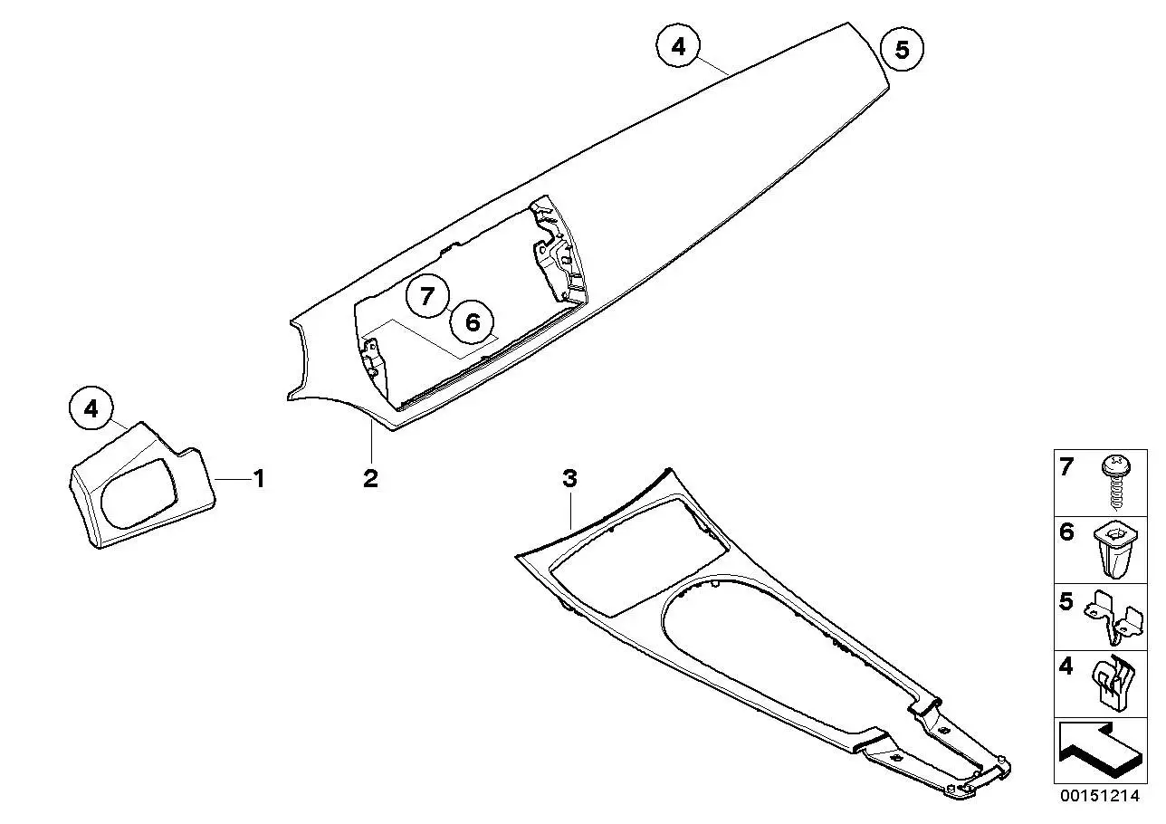 BMW Klammer E60 E61 E70 E71 E72 E81 E82 E85 E86 E87 E88 071470734