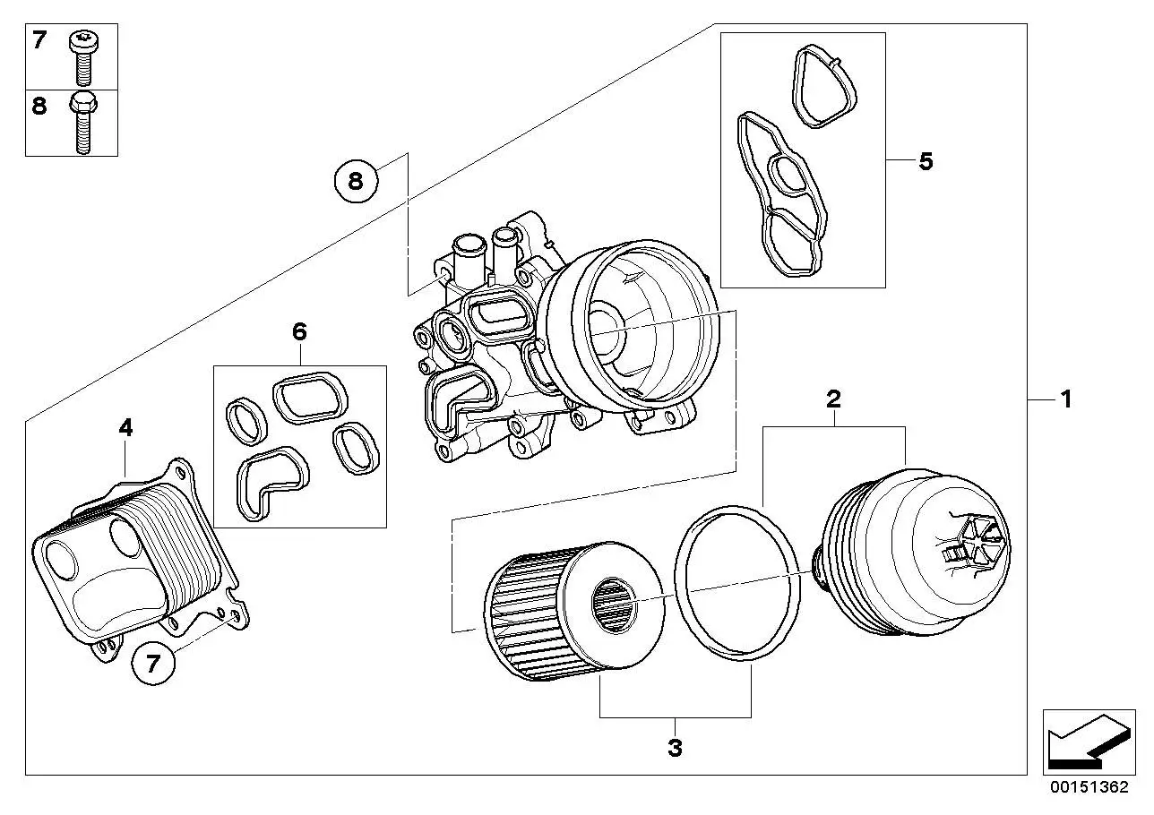 BMW Ölfilter mit Kunststoffdeckel R55 R56 R57 R58 R59 11428643749