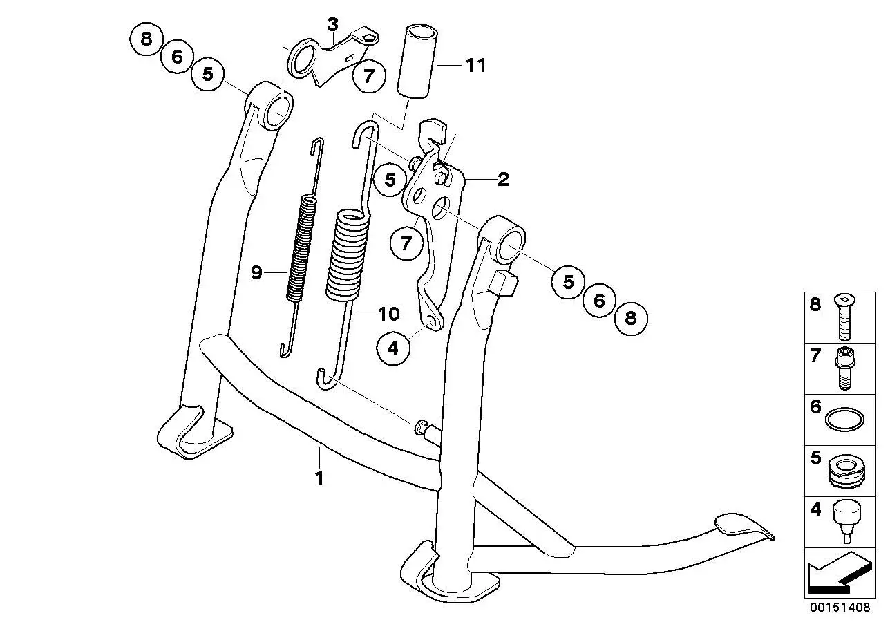 BMW Kippständer K44 46527719350 - Bildposition 01