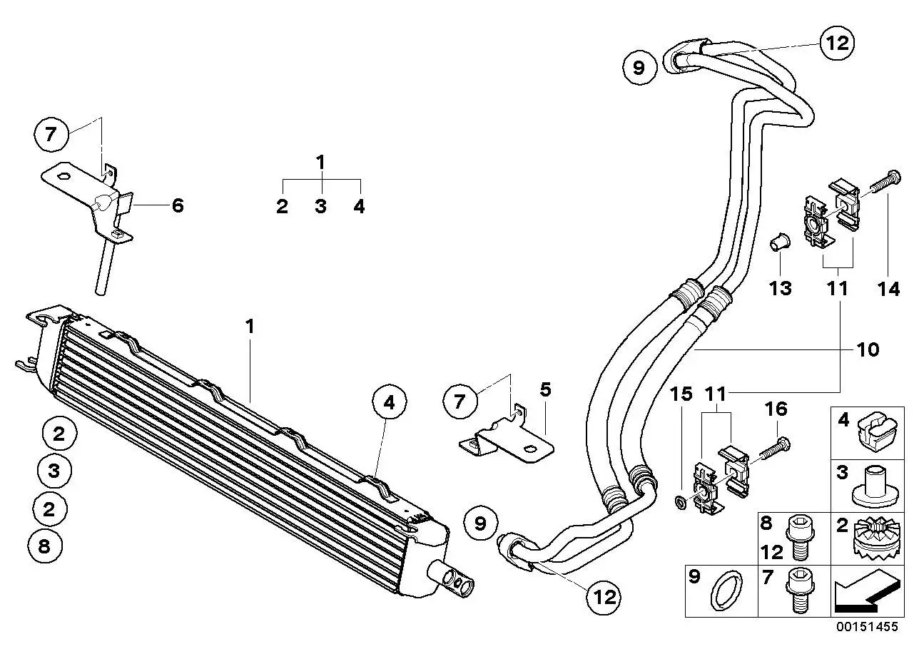 BMW Halter Ölkühler rechts E85 E86 17217836762 - Z4 E85, Z4 E86