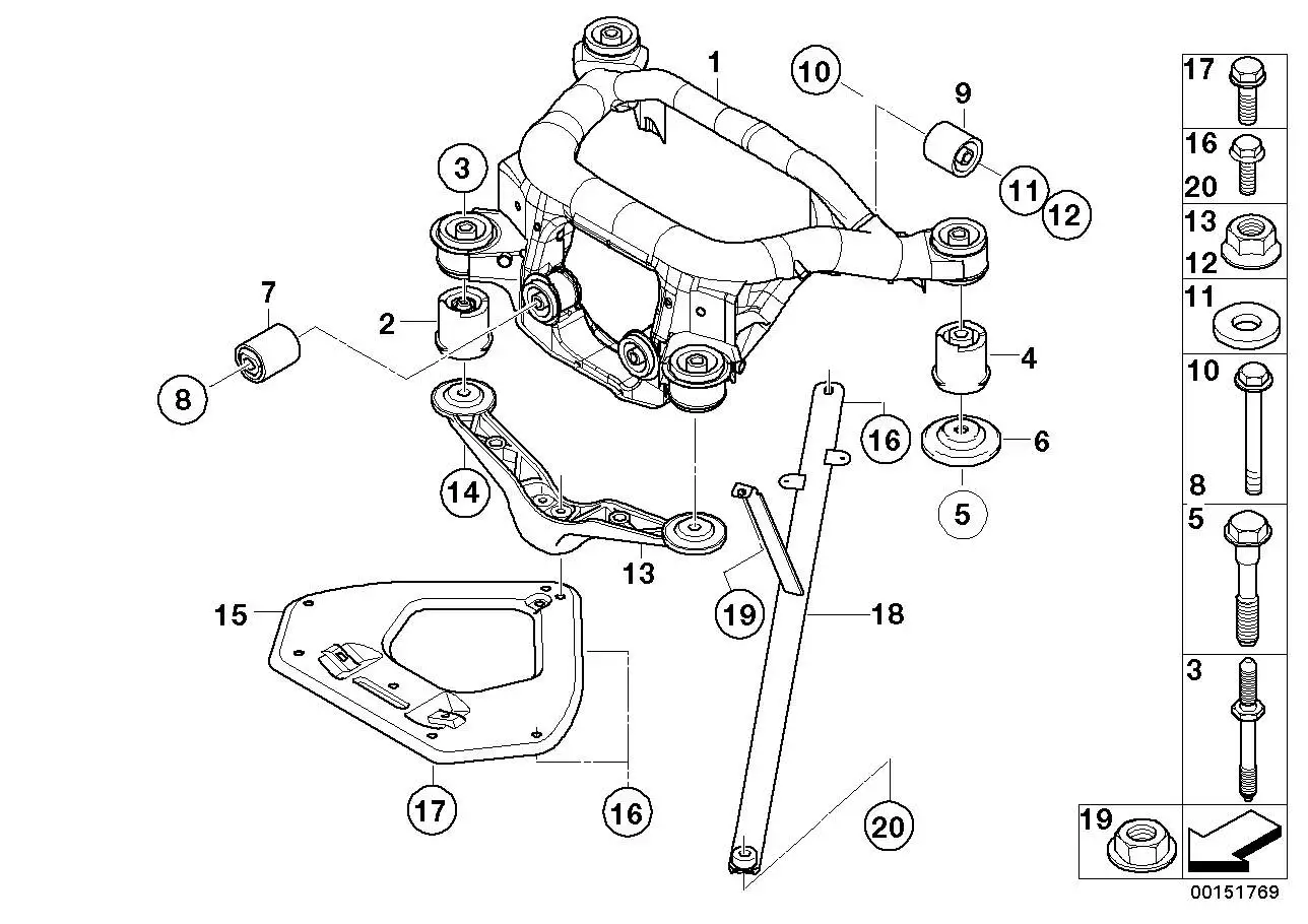BMW Hinterachsträger E85 E86 33306776593