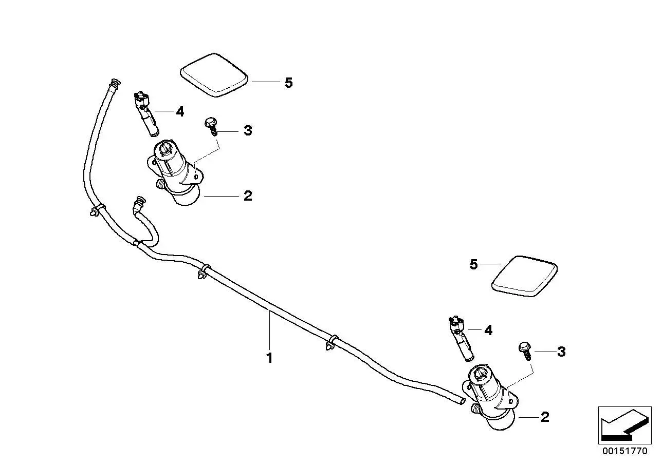 BMW Schlauchleitung Scheinwerferwaschanlage E82 E88 61677892579 -