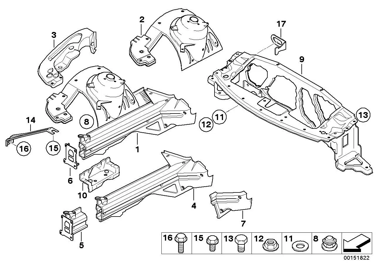 BMW Massebolzen E31 E32 E34 E36 E38 E39 E46 E53 E60 E61 E63 E64 E