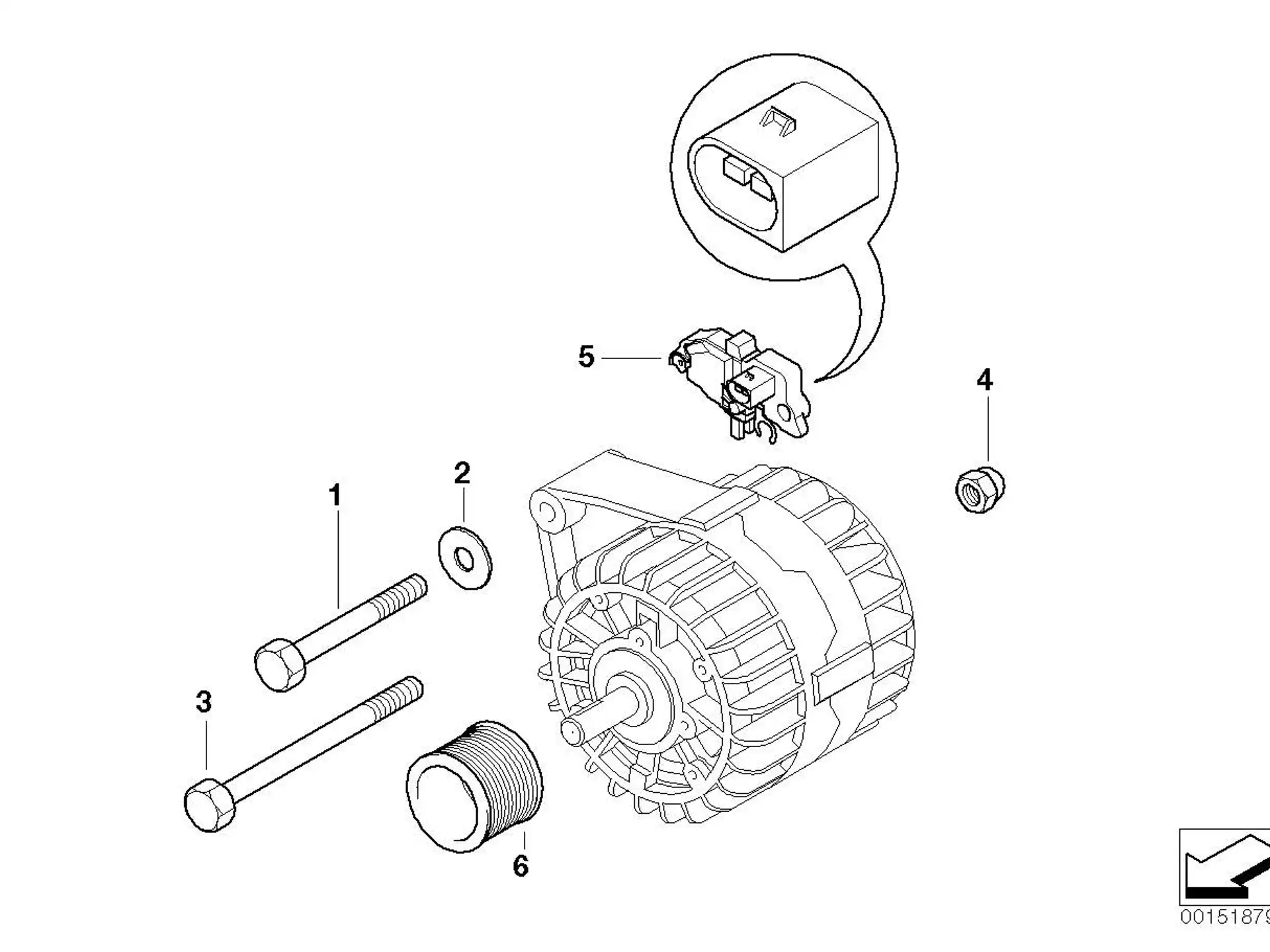 BMW Sechskantschraube mit Scheibe E34 E36 E39 E46 E53 E60 E61 E65 E66 E83 07119900476