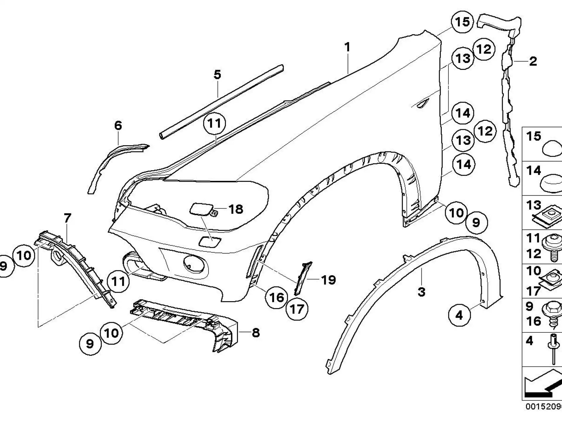 BMW Dichtung Frontklappe seitlich E70 E71 E72 51237148341