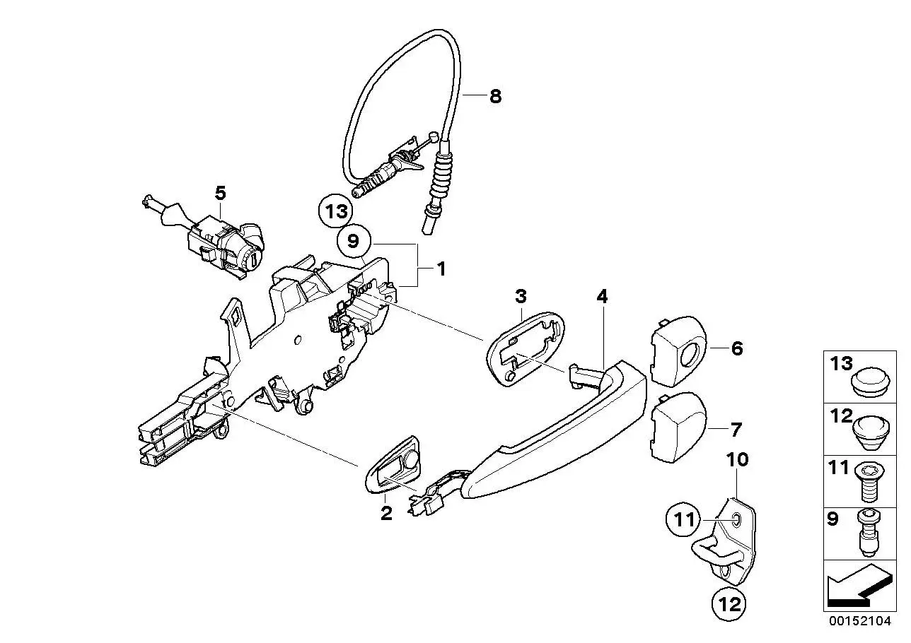 BMW Abdeckung Schliesszyl. grundiert links E70 E71 E72 E90 E91 E9