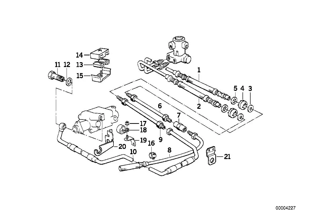 BMW Rohrleitung E12 E21 E31 E32 E34 E38 34326755121 - Bildpositio