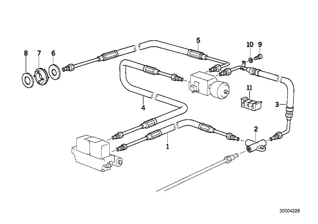 BMW Druckschlauch E31 33341139973 - 8er E31