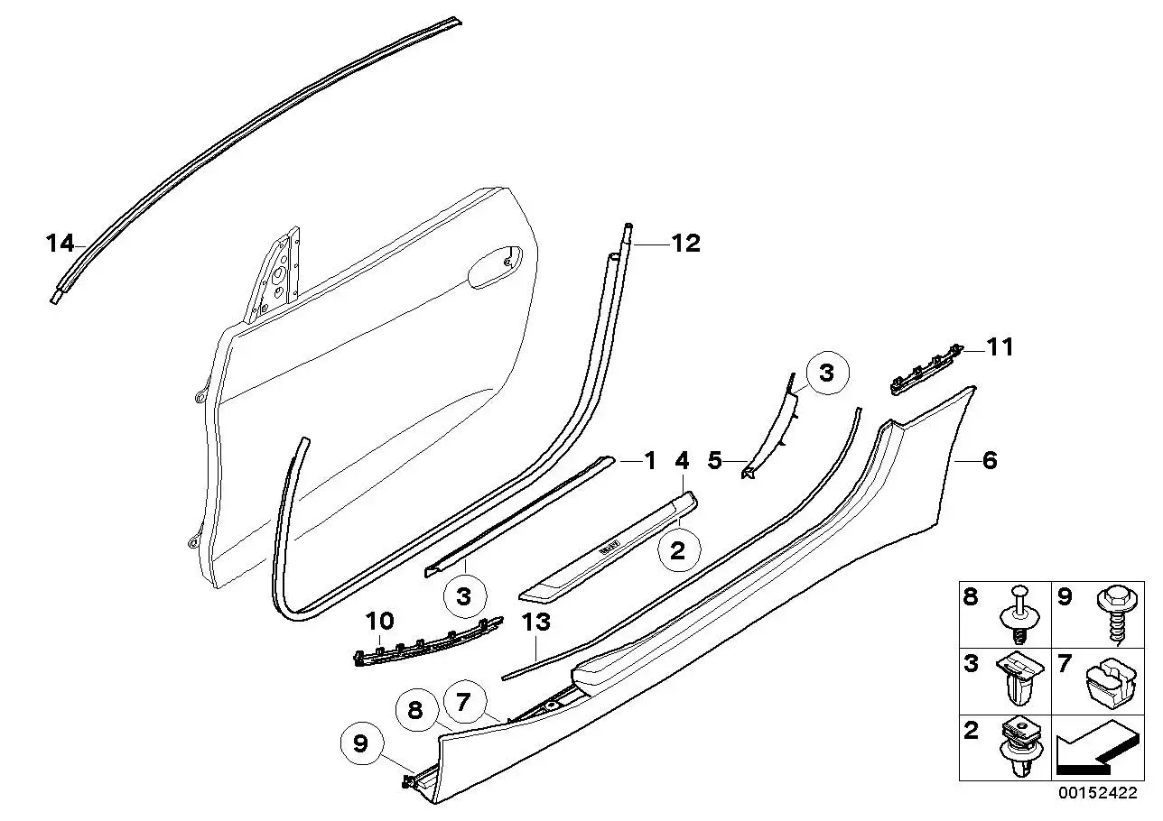 BMW Blende Einstieg rechts E85 E86 E89 51477069122