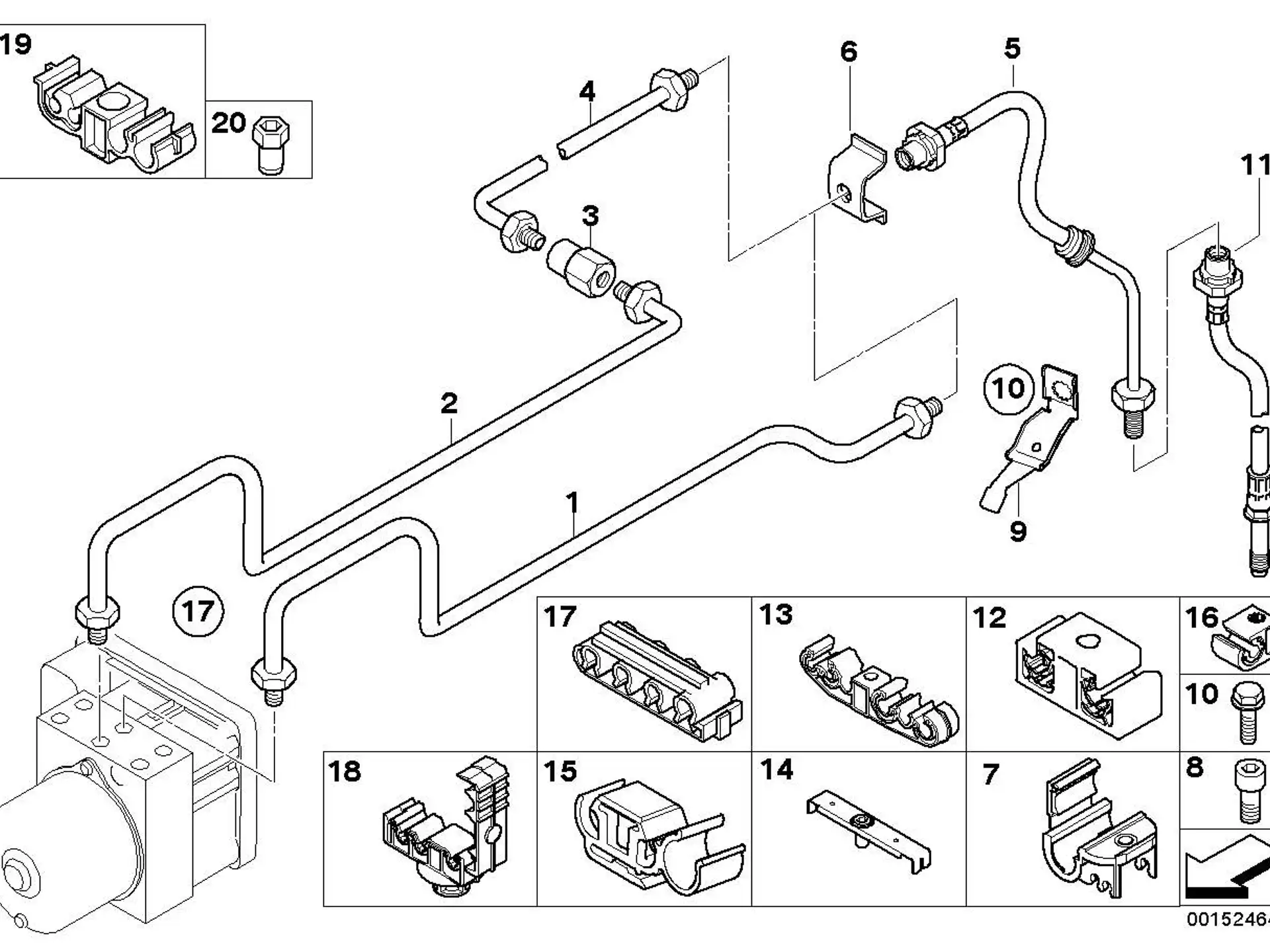 BMW Verschraubungspin kurz E70 E71 E72 E81 E82 E84 E85 E86 E87 E88 E89 E90 E91 E92 E93 F15 F16 F20 F21 F25 F26 F30 F31 F85 F86 F60 16126766237