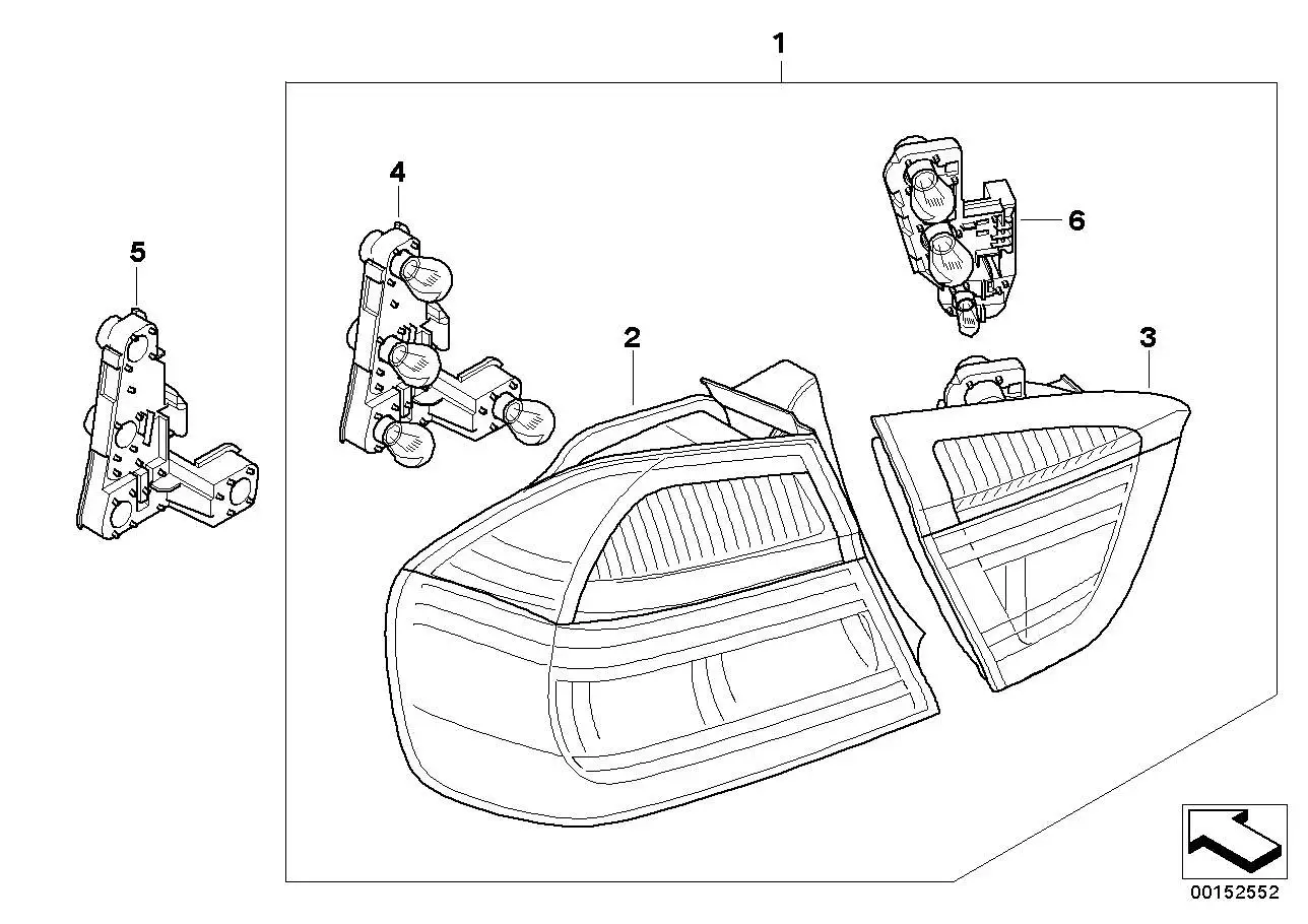BMW Heckleuchte Heckklappe links E91 63210411419 - Bildposition 0