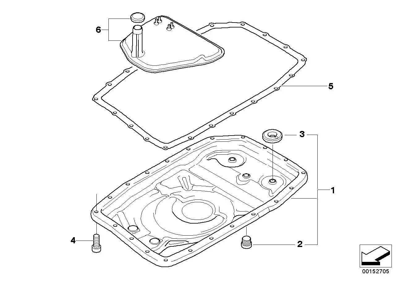 BMW Ölfilterkit Automatikgetriebe E53 E65 E70 E71 E83 24152333899