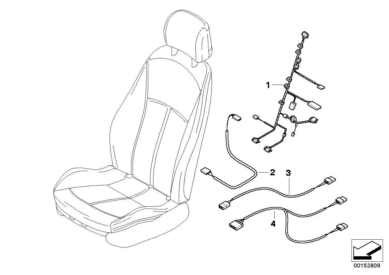 BMW Kabelsatz Sitzbelegungserkennung E85 E86 61126982297