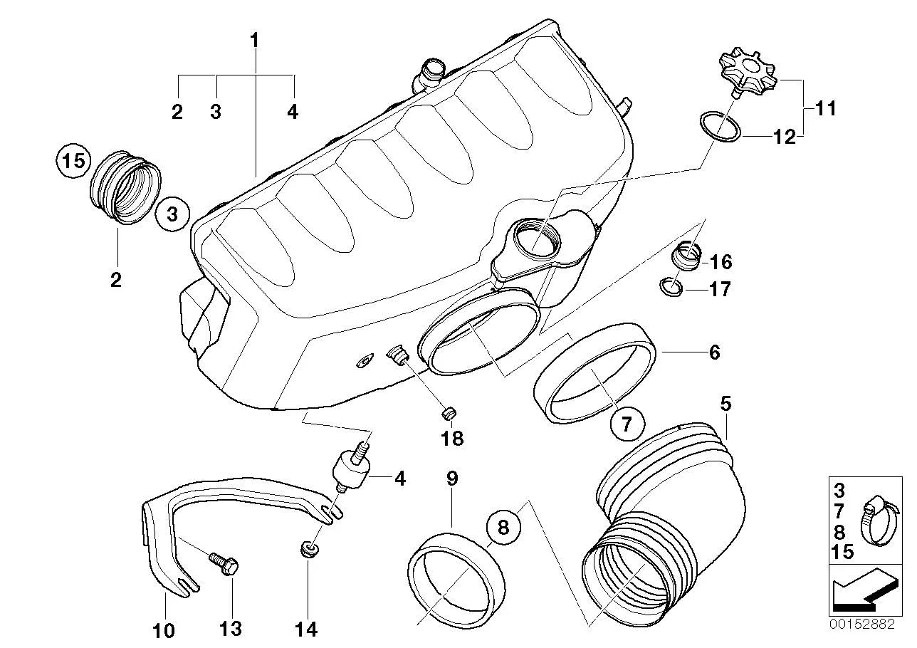 BMW Schlauchschelle E46 E60 E61 E63 E64 E85 E86 11617835320