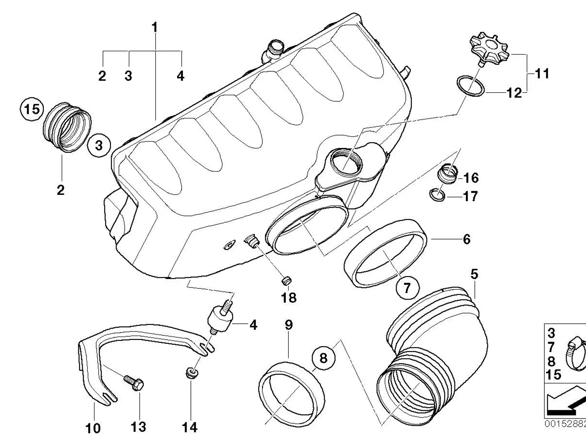 BMW Schlauchschelle E46 E60 E61 E63 E64 E85 E86 11617835320