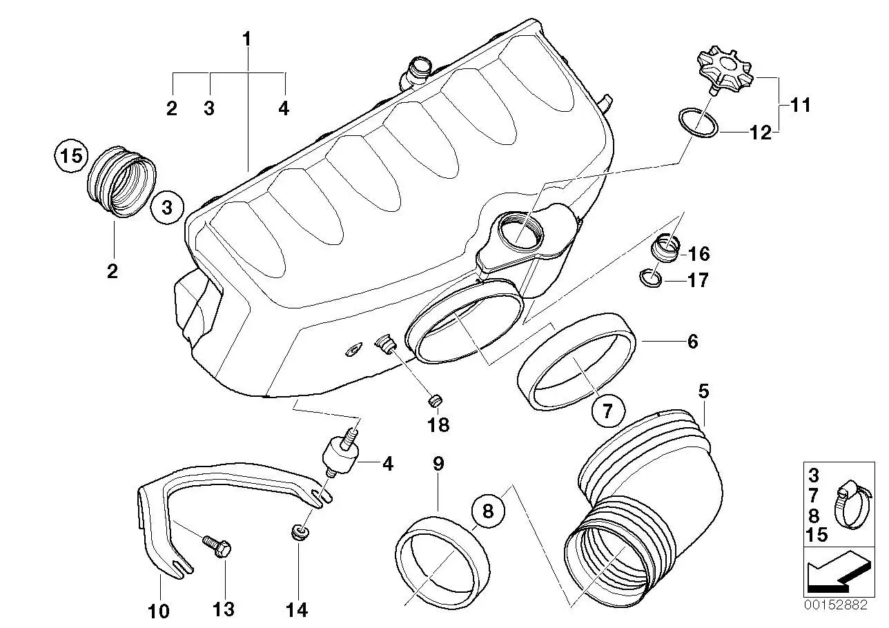 BMW Schlauchschelle E46 E60 E61 E63 E64 E85 E86 11617835320