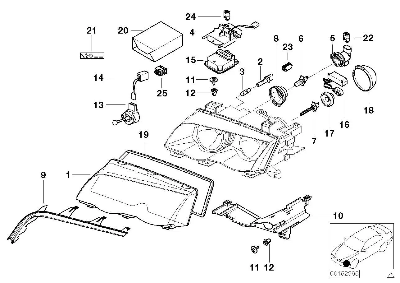 BMW Lampe Xenon-Licht E38 E39 E46 E52 E53 E60 E61 E63 E64 E65 E66