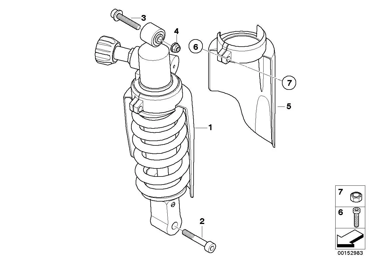 BMW Spritzschutz Federbein K25 33537700667 - Bildposition 05