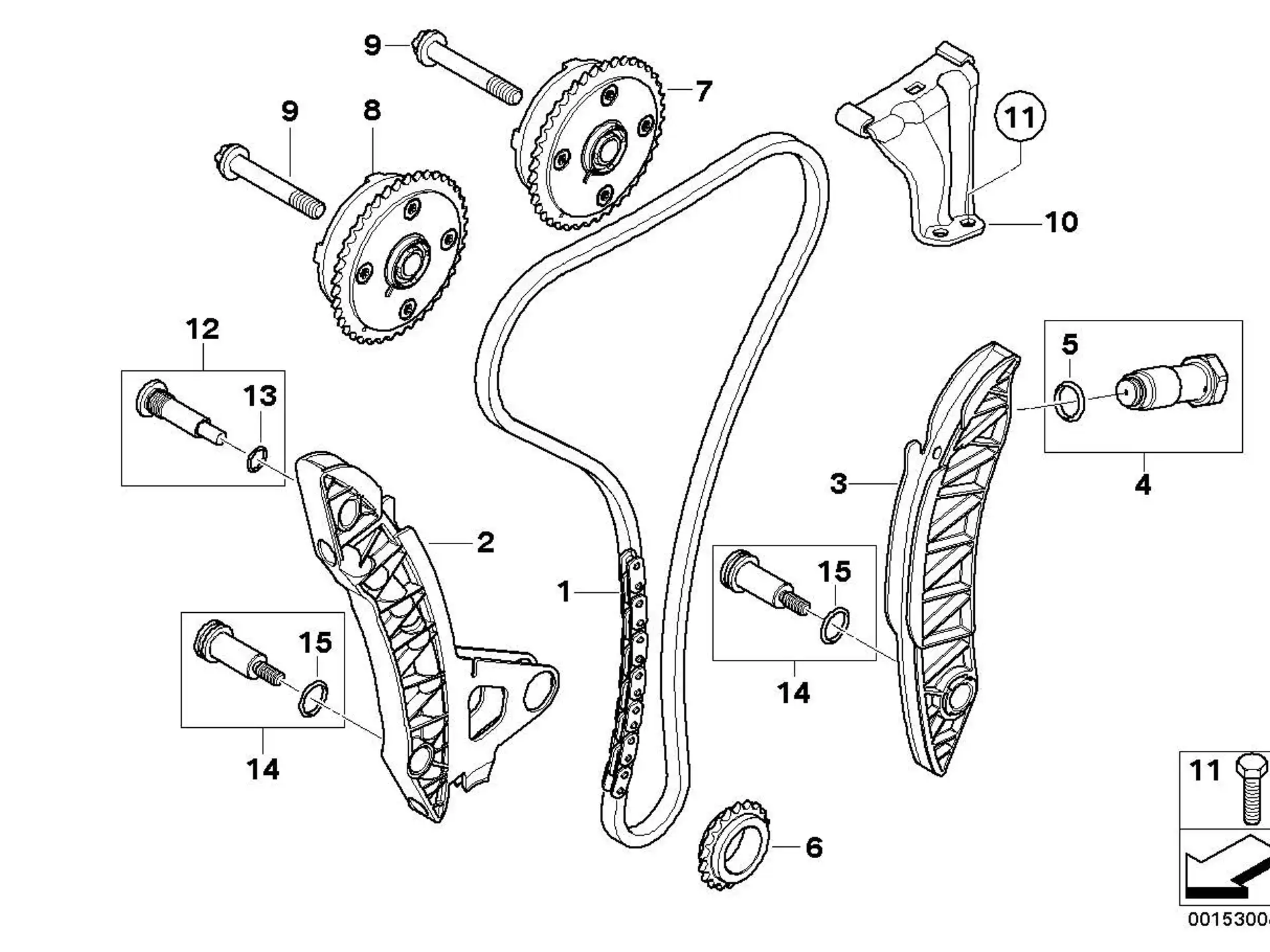 BMW Torxschraube F20 F21 F30 F31 R55 R56 R57 R58 R59 R60 R61 11367536087