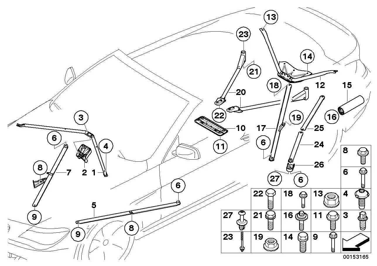 BMW Sechskantschraube mit Scheibe E61 E64 E88 F07 F11 F12 0714707