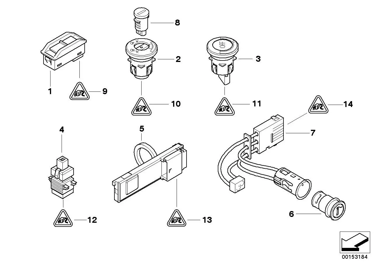 BMW Anzeige Airbag-off E85 61316940457