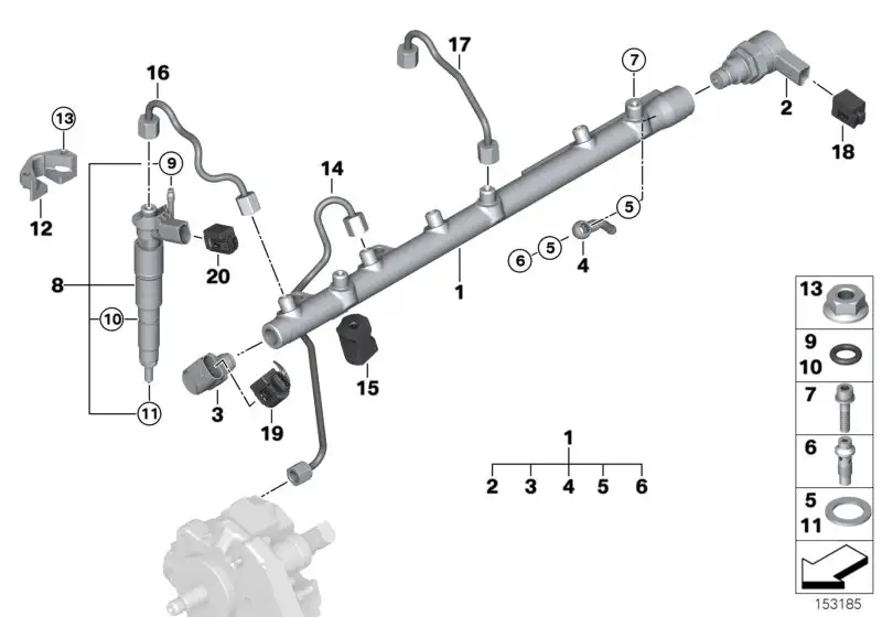 BMW Flansch E60 E61 E63 E64 E65 E66 E70 E71 E83 E90 E91 E92 E93 1