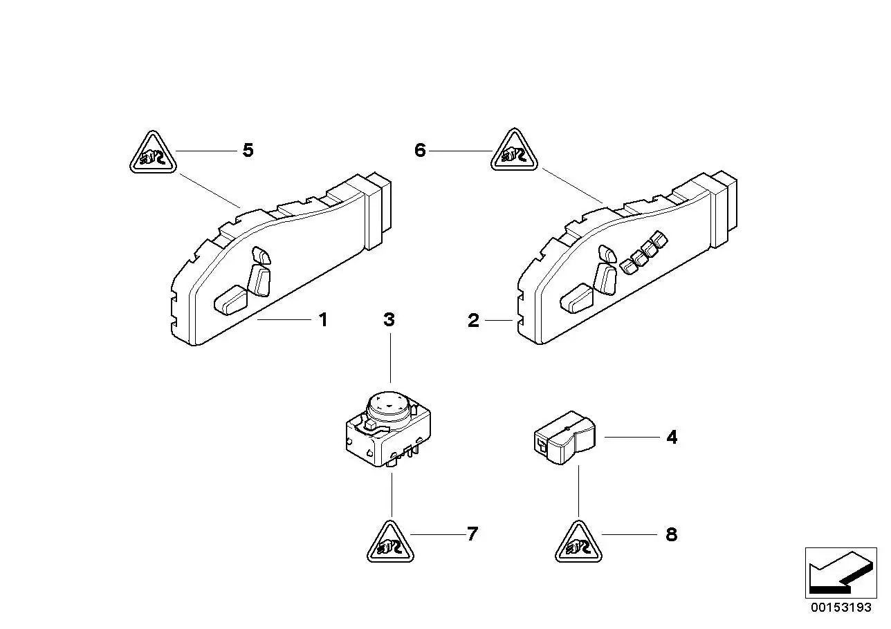 BMW Schalter Sitzlängsverstellung E46 E64 61318099495