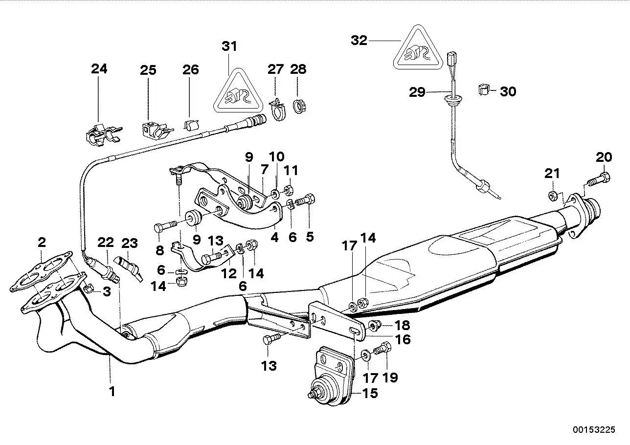 BMW Halter Lambdasonde E30 E34 11781721039