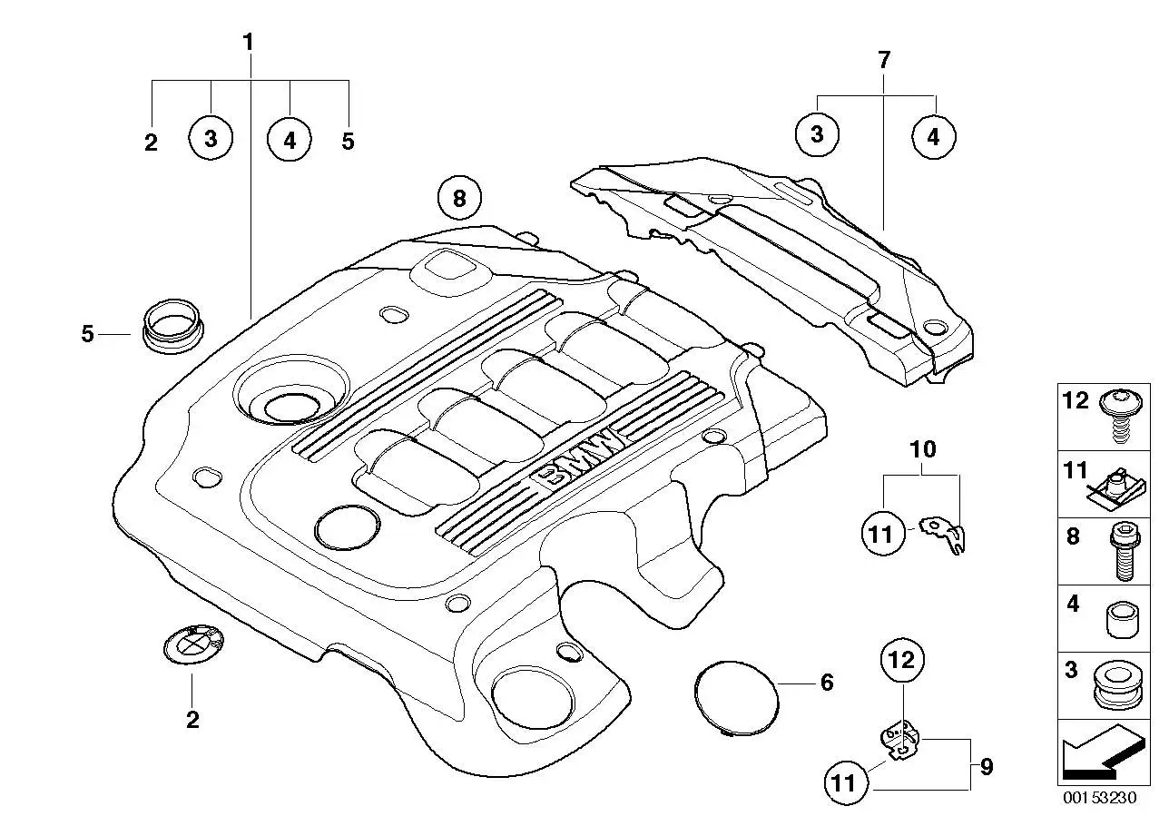 BMW Dichtung E38 E39 E46 E53 E60 E61 E63 E64 E65 E66 E70 E71 E83