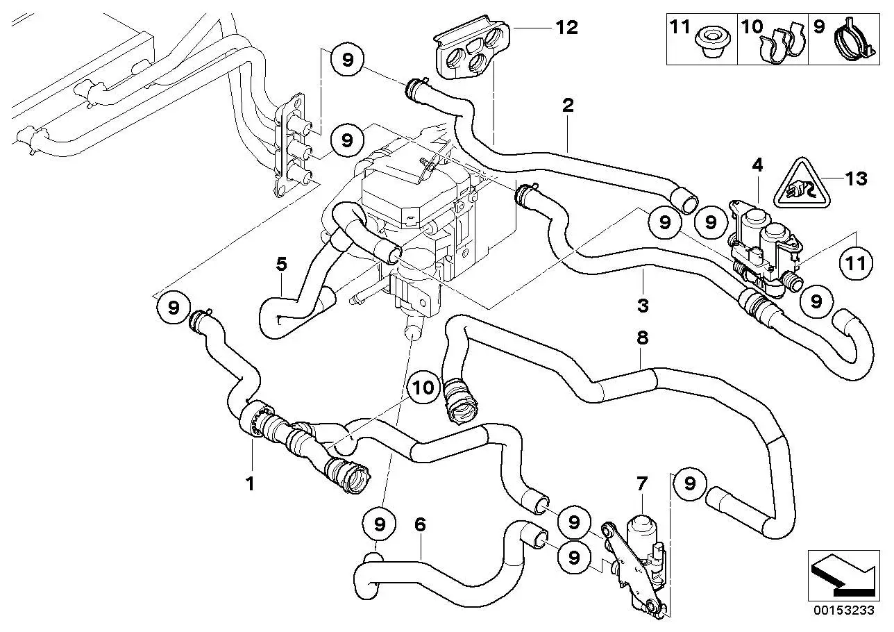 BMW Schlauch Heizkörper-Wasserventil E60 E61 64216917410