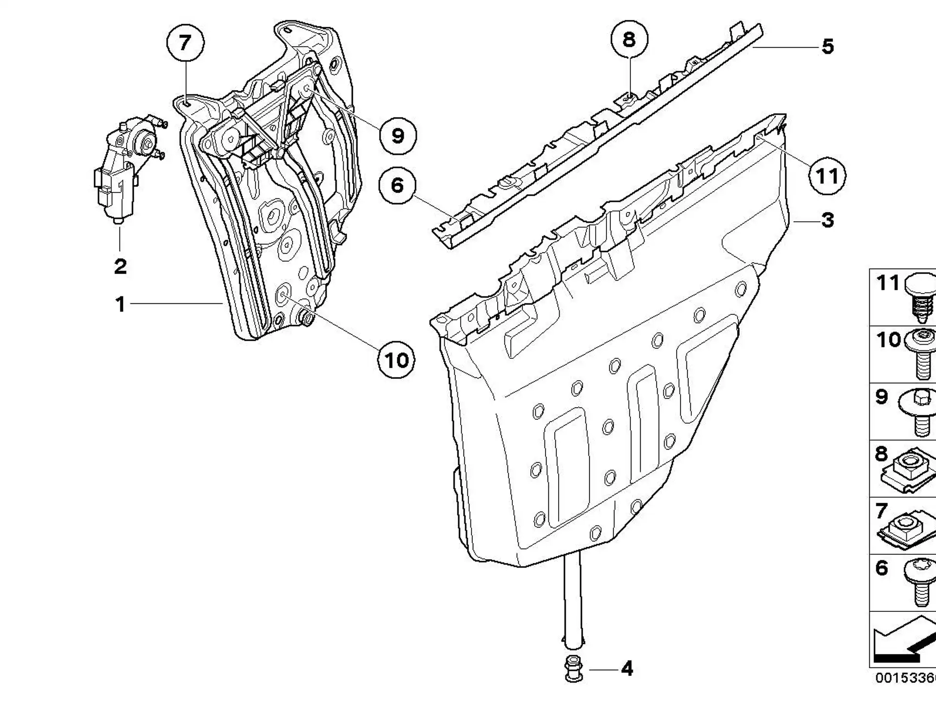 BMW Antrieb Fensterheber hinten rechts E93 67627198174