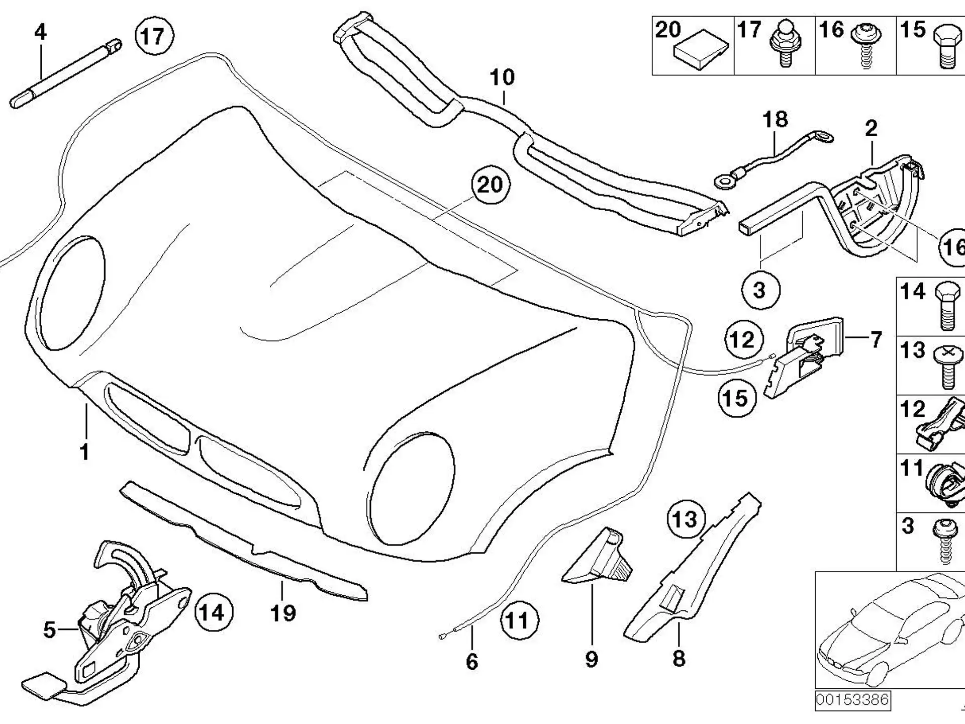 BMW Bowdenzug R50 R52 R53 51237112440