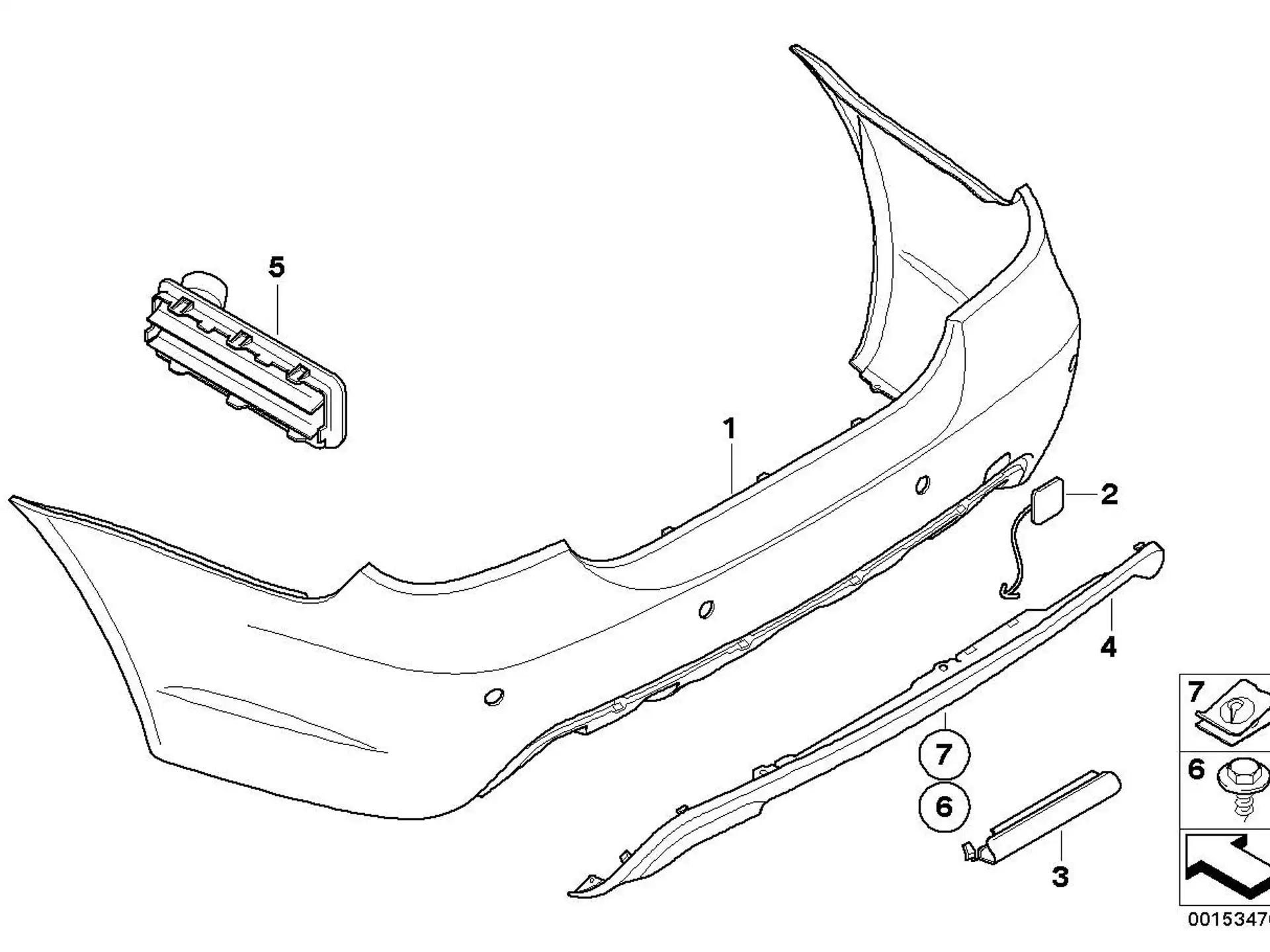 BMW Heckentlüftung E60 E61 F01 F02 F04 I12 I15 F55 F56 F56E F57 64229303806