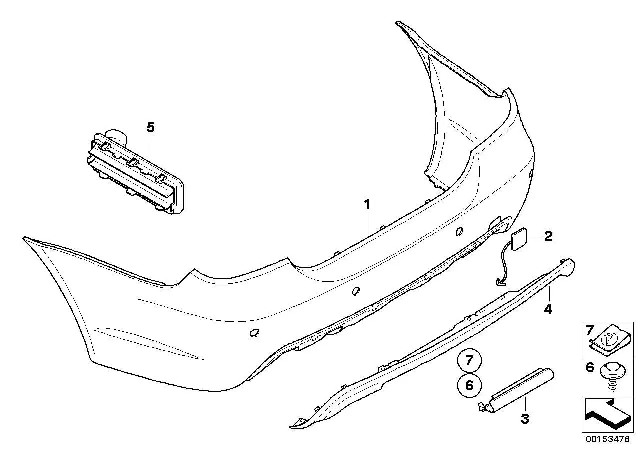 BMW Heckentlüftung E60 E61 F01 F02 F04 I12 I15 F55 F56 F56E F57 6