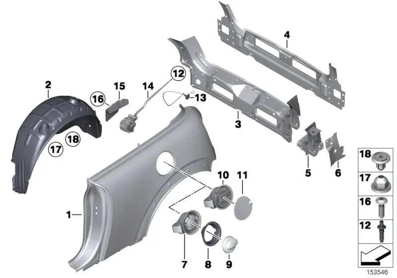 BMW Torxschraube für Kunststoff E53 E60 E61 E63 E64 E65 E66 E81 E