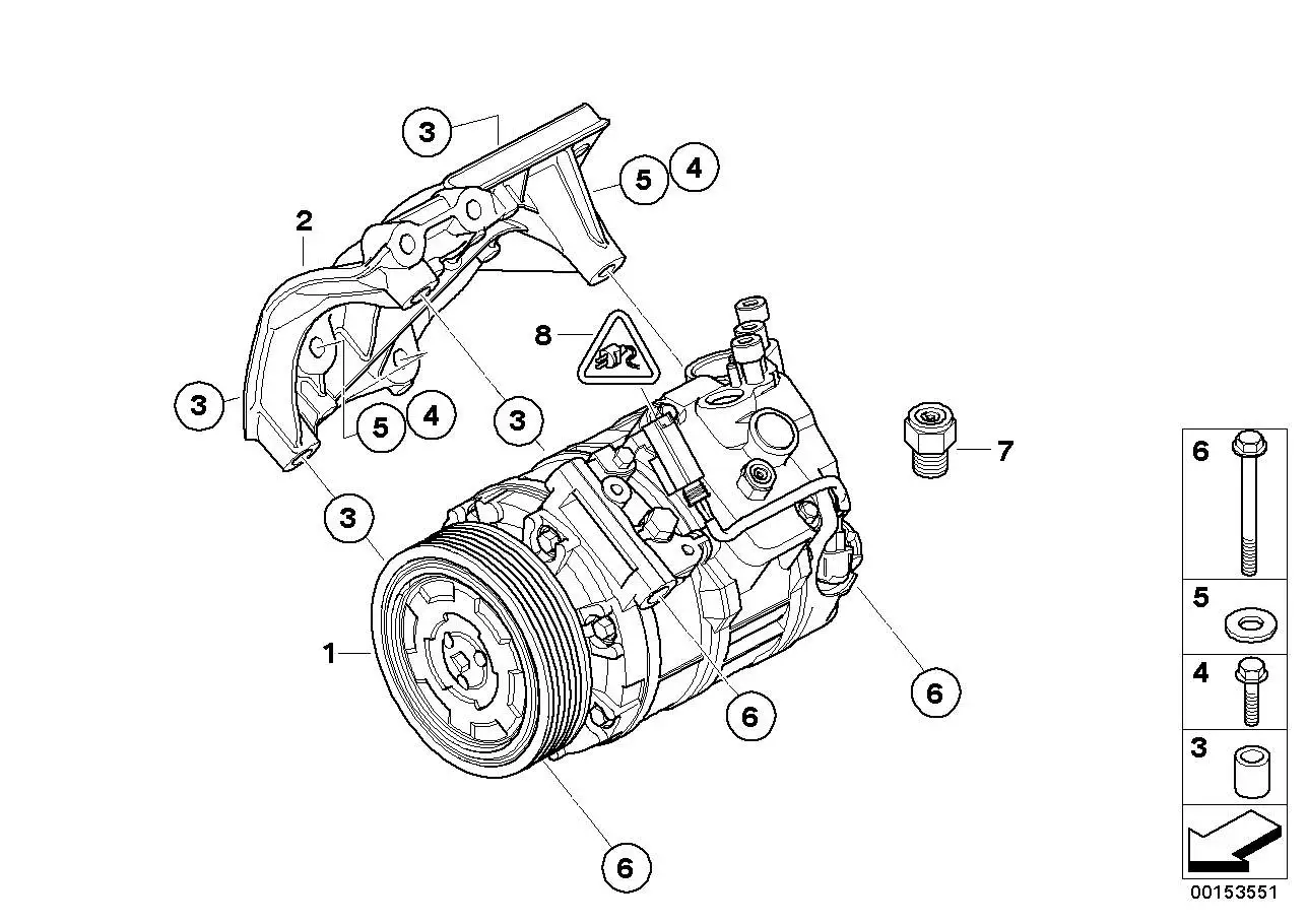 BMW Klimakompressor E82 E88 E89 E90 E91 E92 E93 64526956719