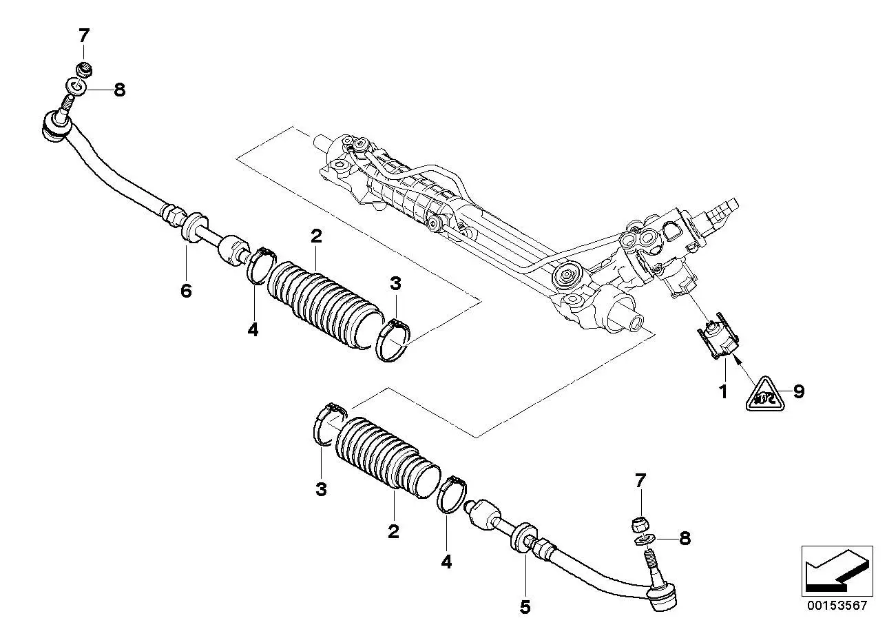 BMW Spurstange rechts E39 32111094674 - 5er E39