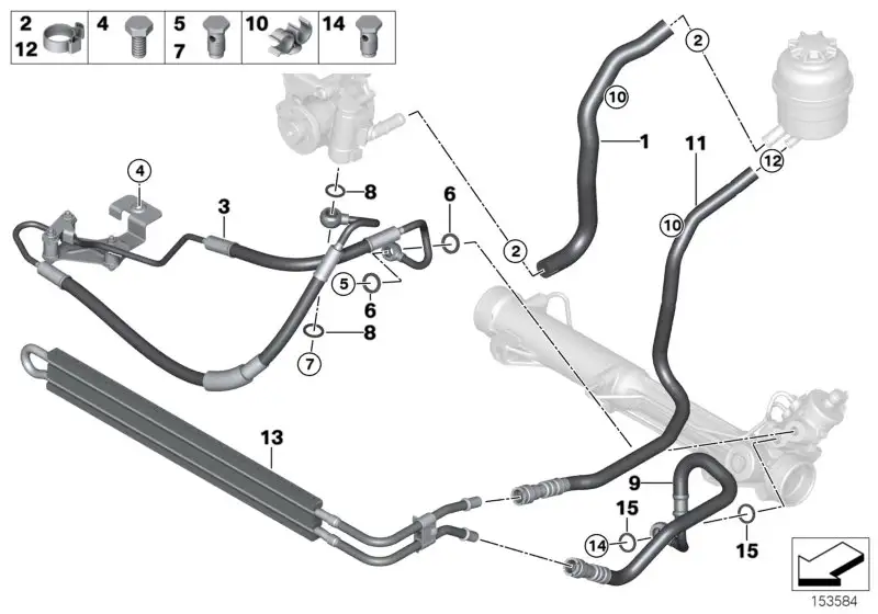 BMW Dehnschlauch E84 E90 E91 E92 32416784347