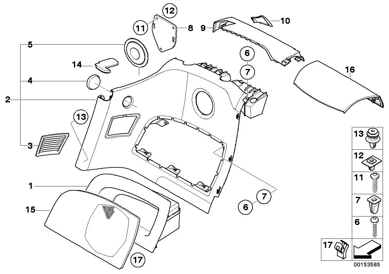 BMW Einsatz links E85 E86 51437055053