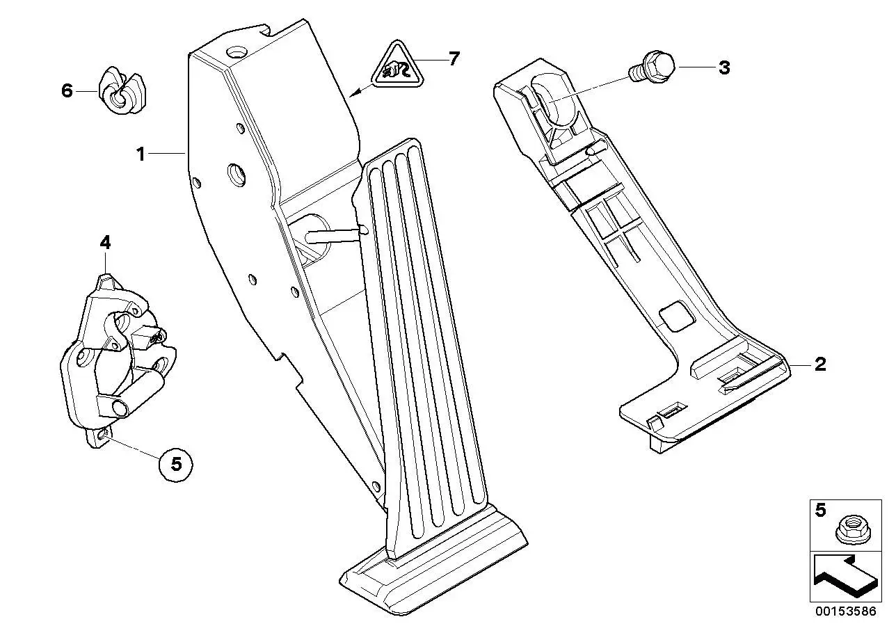 BMW Adapterplatte Fahrpedalmodul E46 35426772704 - 3er E46
