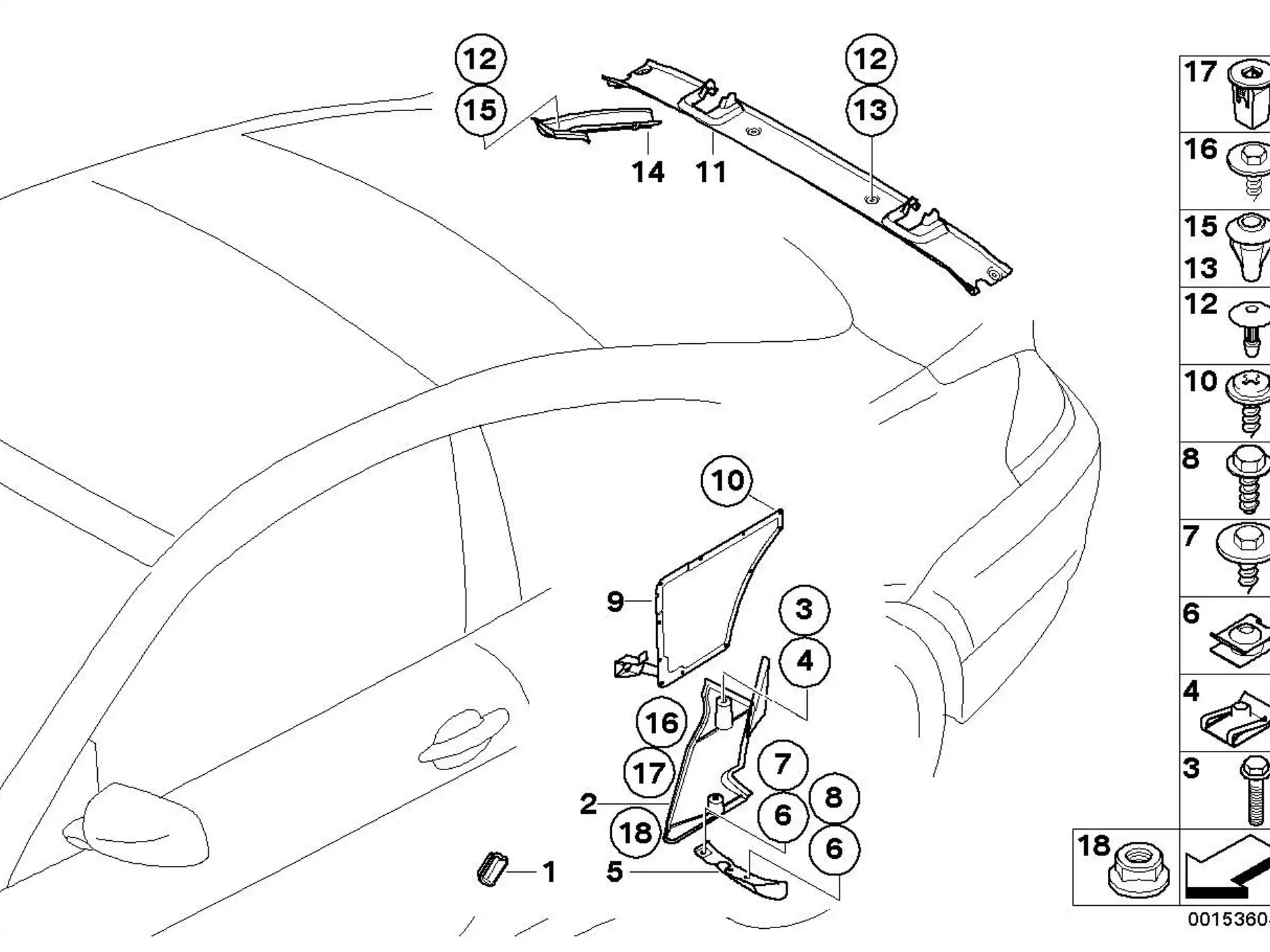 BMW Abdeckung Wasserrinne links E63 51717124909